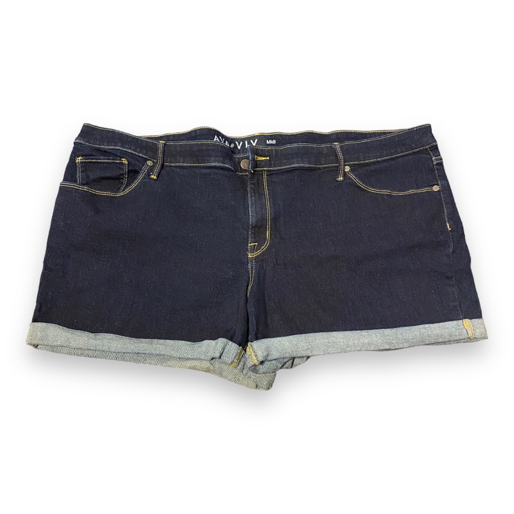 Ava & Viv Classic Dark Wash Denim Jean Shorts